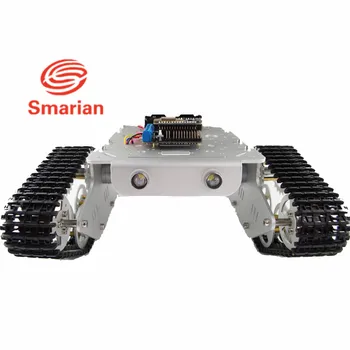 

Official smarian WiFi RC Metal Robot Tank Chassis T300 from NodeMCU Development Kit with L293D Motor Shield