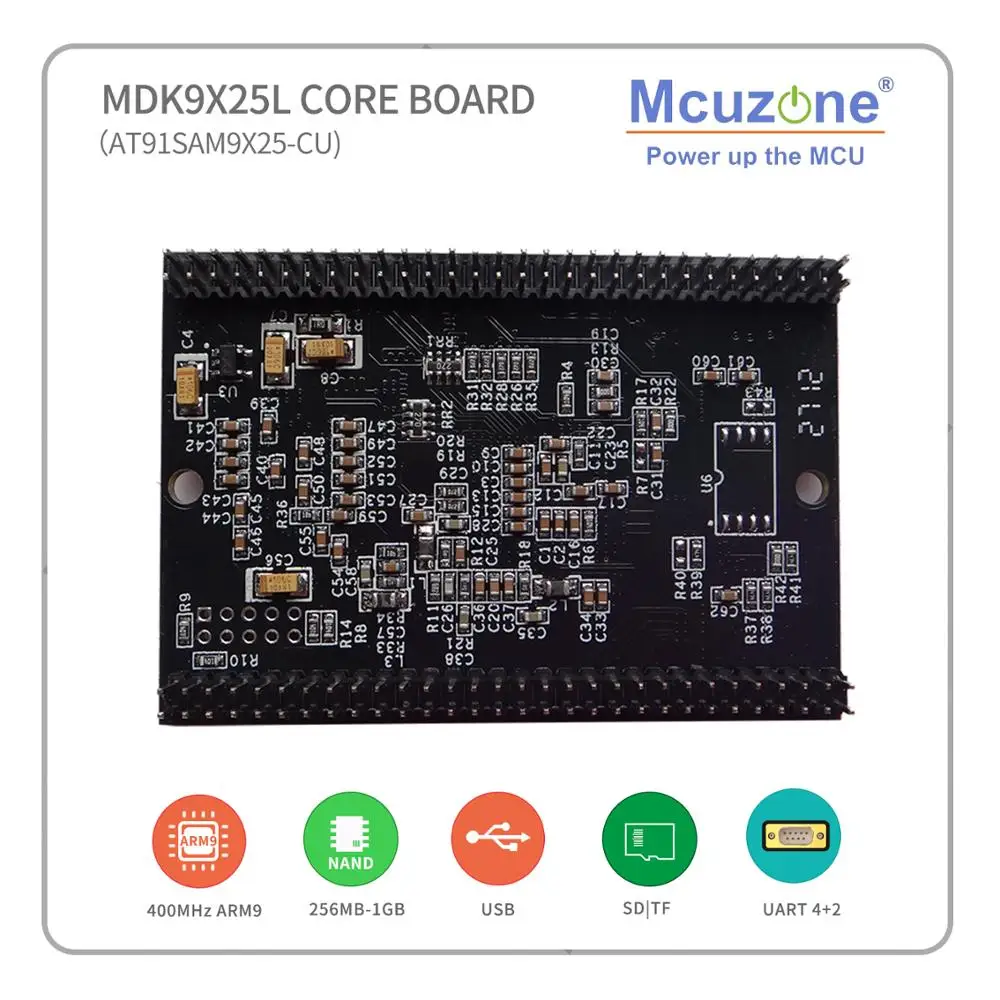 MDK9X25L основная плата, AT91SAM9X25 400 МГц процессор, 128 Мб DDR2, 256 м NAND CANx2, Ethernetx2