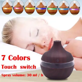 

300ml air humidifier USB Ultrasonic Humidifier Purifier LED Essential Oil Diffuser 7 Color Changing 5O0206