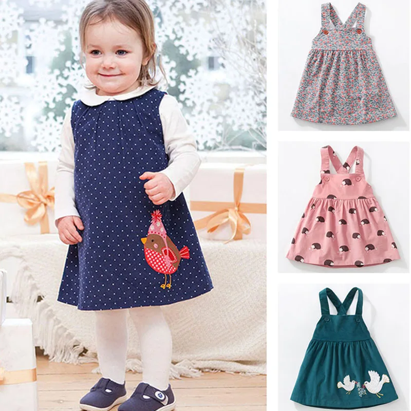 

New 2019 Brand Quality Corduroy Cotton Baby Girls Dress Long Sleeve Children Clothing Baby Girl Clothes Bebe Kids Sundress Girls
