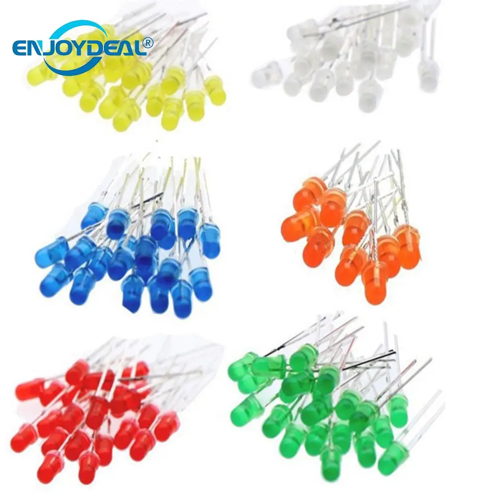 200Pcs 5mm Red Ultra-Bright LED Electronic Light Lamp Emitting Diodes