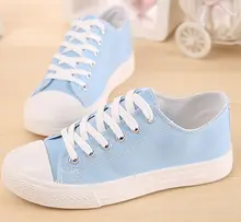 Free Shipping Women Fashion Canvas Shoes Lace-up Fashion Shoes Low Top Candy-colored Breathable Casual Shoes Size35-40