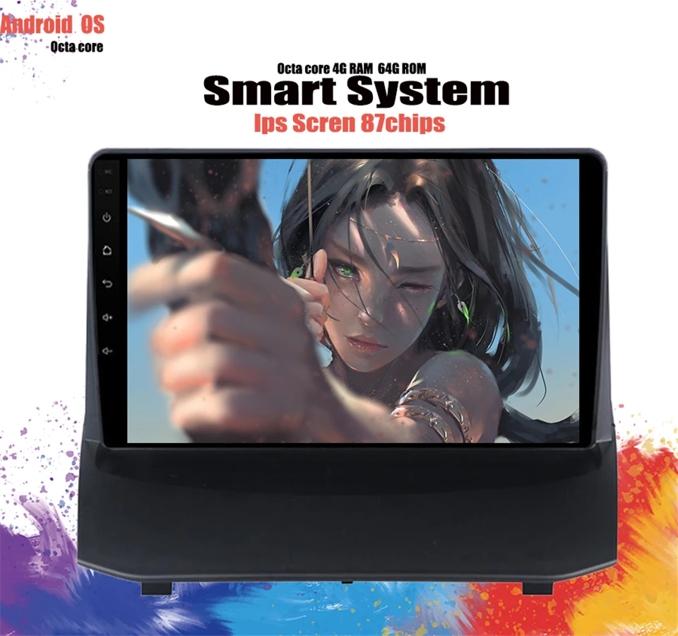 Восьмиядерный 1280*720 Android 10 0 автомобильный DVD GPS навигационный плеер Deckless стерео