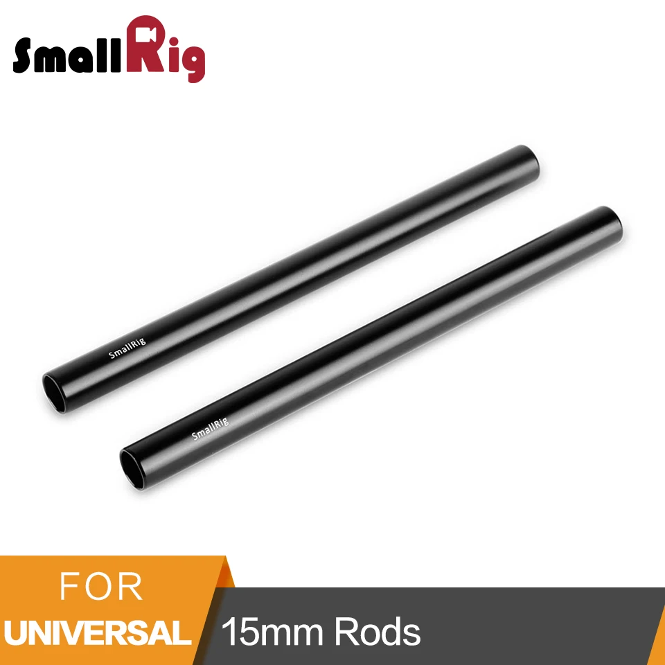 

SmallRig 15mm Rod Aluminum Alloy Stabilizing Rod Support Threaded Rod 20cm Long 8 inch M12 Rod - 1051