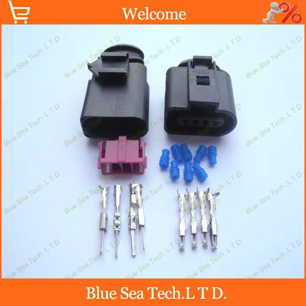 

2 sets 4Pin car connector,Car Intake air pressure sensor plug,Car waterproof electrical connector for VW Audi etc.