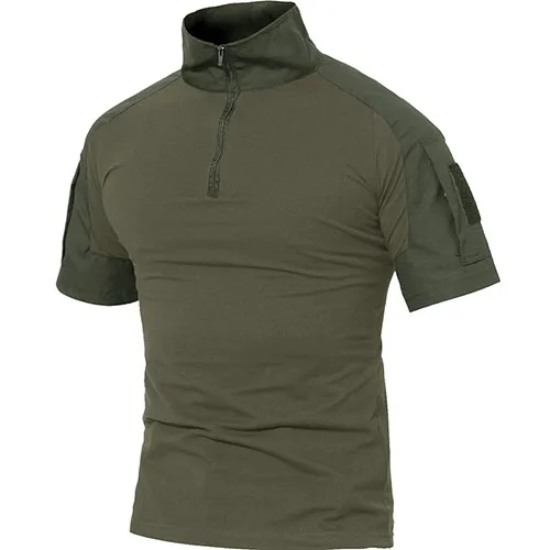 MAGCOMSEN, Мужская Военная тактическая футболка, хлопок, короткий, спецназ, военные футболки, страйкбол, одежда, мужские камуфляжные армейские футболки - Цвет: Green