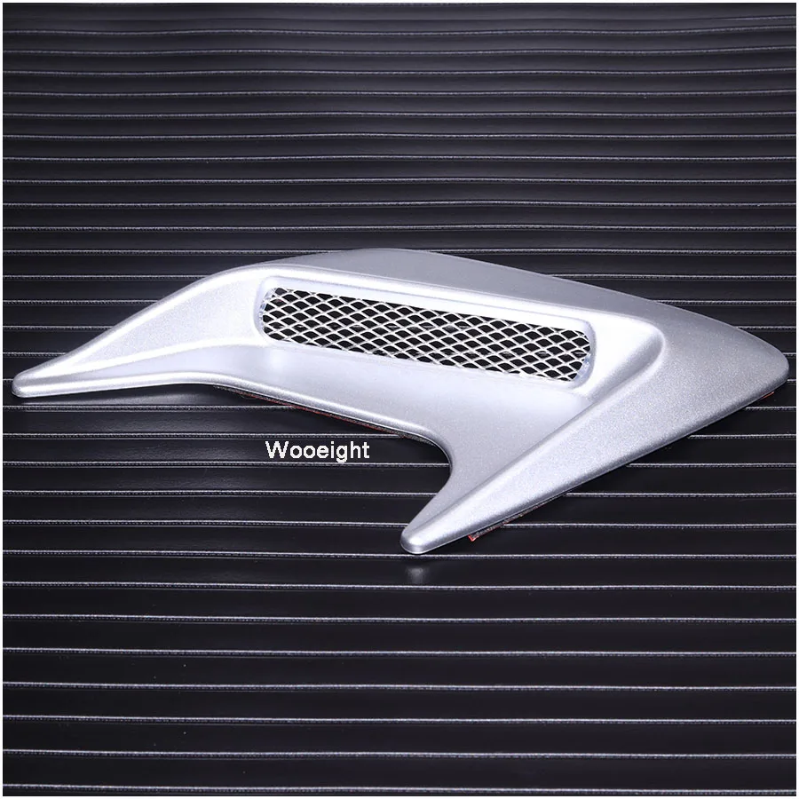 Car Styling 2Pcs Chrome Car Side Air Vent Fender Cover Hole Intake Duct Flow Grille Decoration Sticker (5)