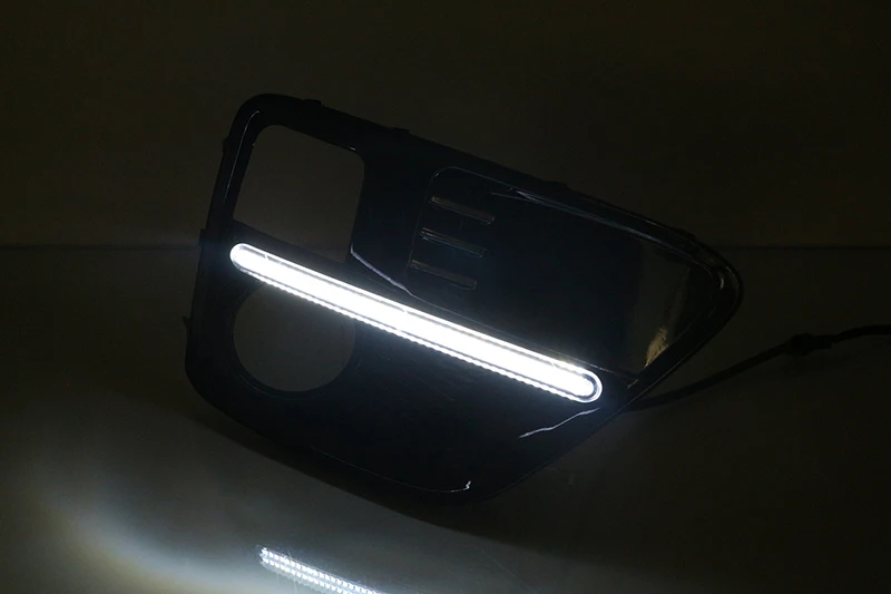 Автомобильный мигающий 2 шт. DRL для Subaru WRX Светодиодный дневной ходовой свет дневной свет бампер противотуманная фара крышка с желтым сигналом поворота