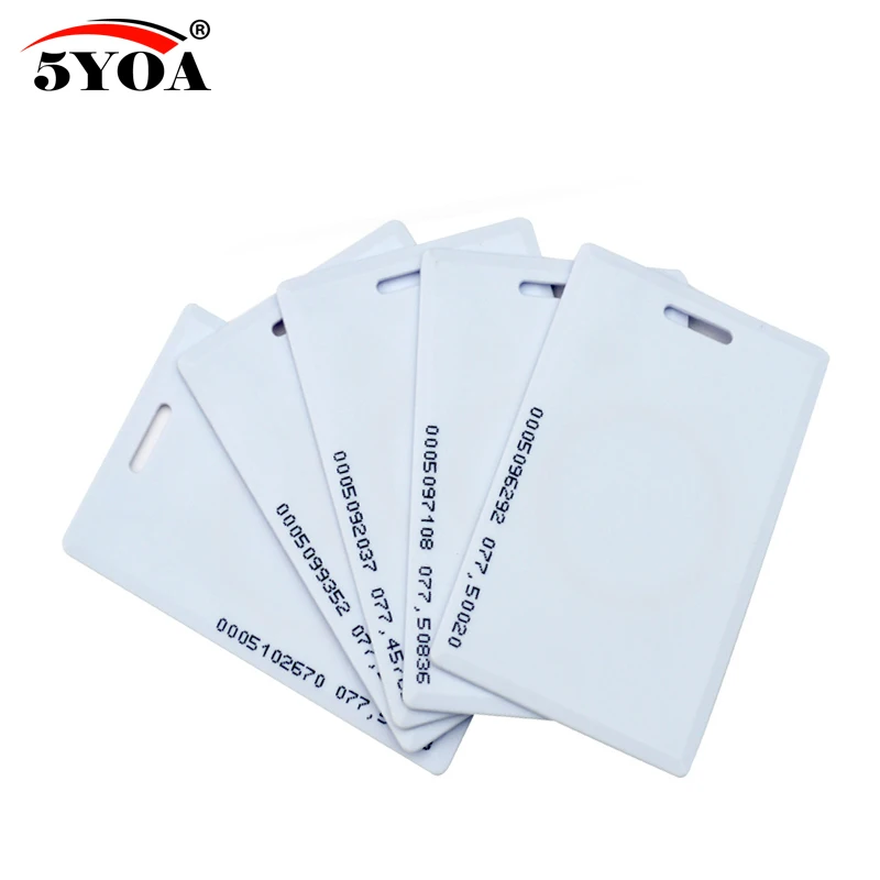 

5YOA 100pcs 5YOA 1.8mm EM4100 TK4100 125khz RFID Access Control Card Sticker Token Ring Time Attendance Proximity Chip