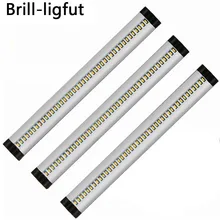 3 шт. 30 см светодиодный светильник для шкафа, ультра тонкий светодиодный светильник с регулируемой яркостью, жесткий барный светильник, шкаф для кухни, спальни, шкаф для помещений, лестницы, настенные светильники