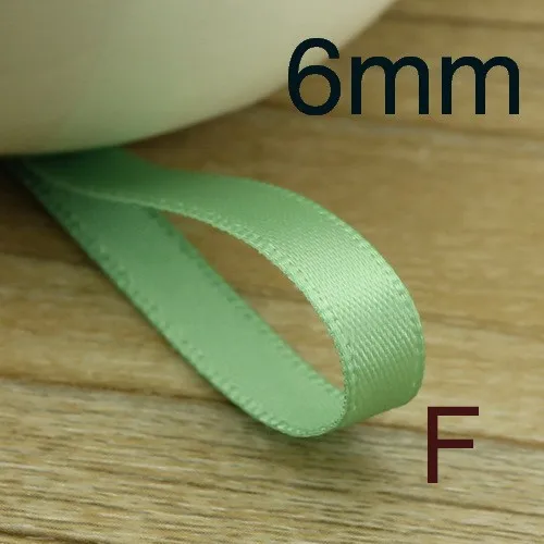 New 6mm Polyester Riband Single Face satin ribbons DIY hair accessories bowknot materials 10Mlot_13