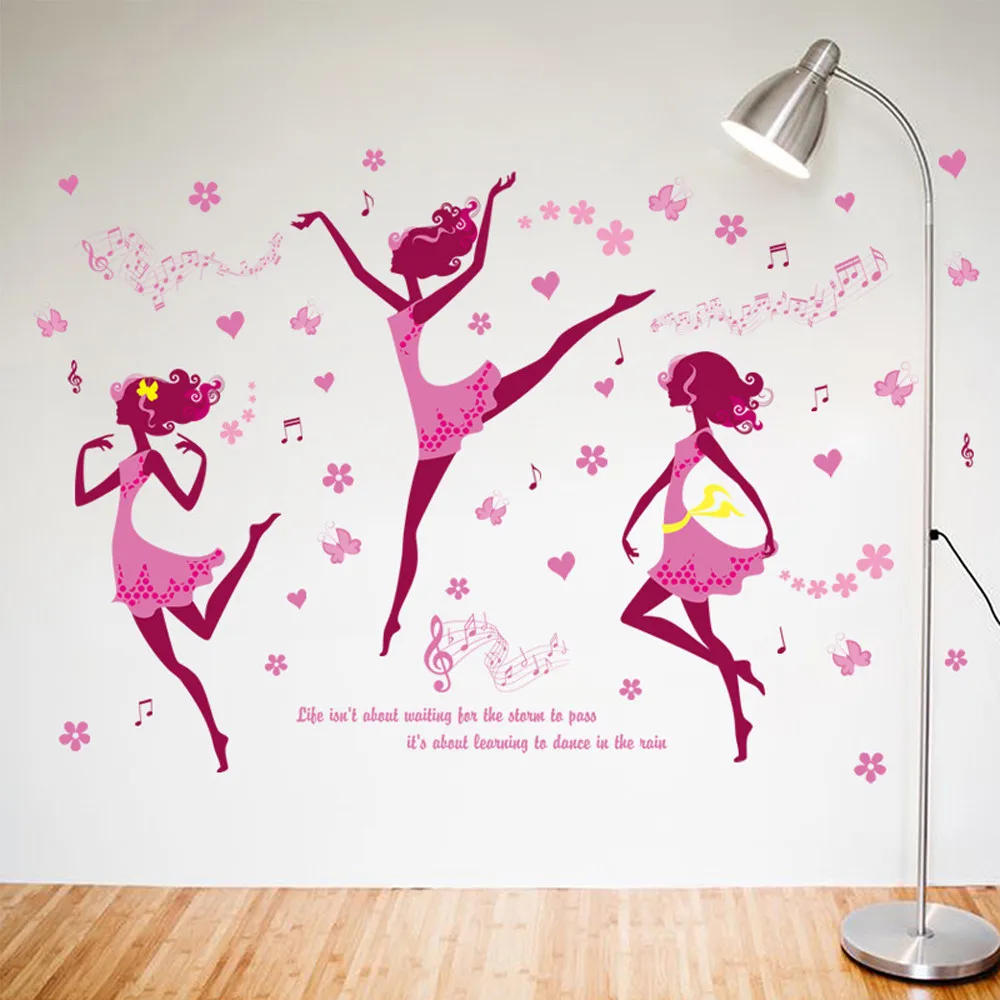 Nueva flor de hadas DIY poco Ángel Hada pegatinas dormitorio Sala decoración cuadros pegatinas paredes decoracion A70