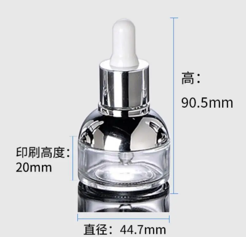 30 мл, прозрачный стеклянный бутылки для капельницы пустые бутылочки с шариком из нержавеющей стали бутылки Для женщин емкость для