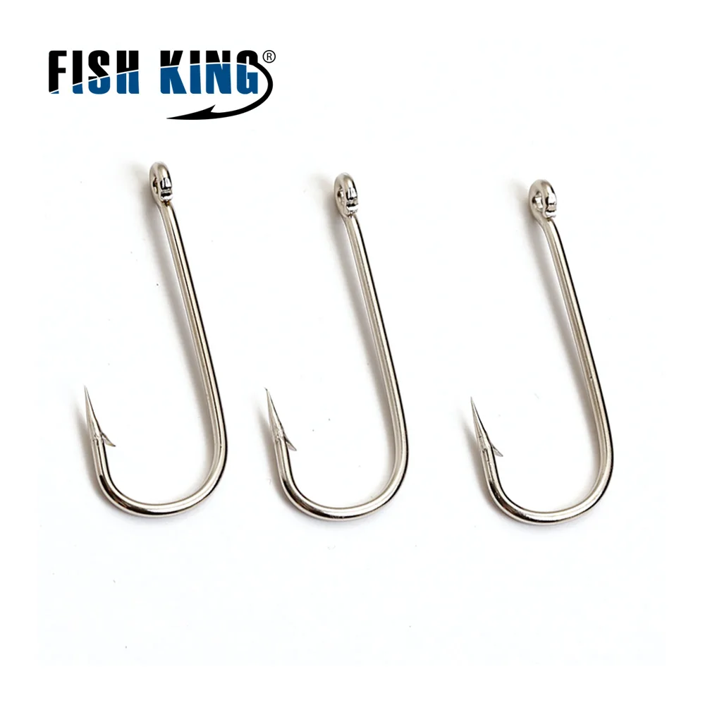 Рыболовный крючок FISH KING 10 20 #100 шт. мягкие крючки для приманки с длинным