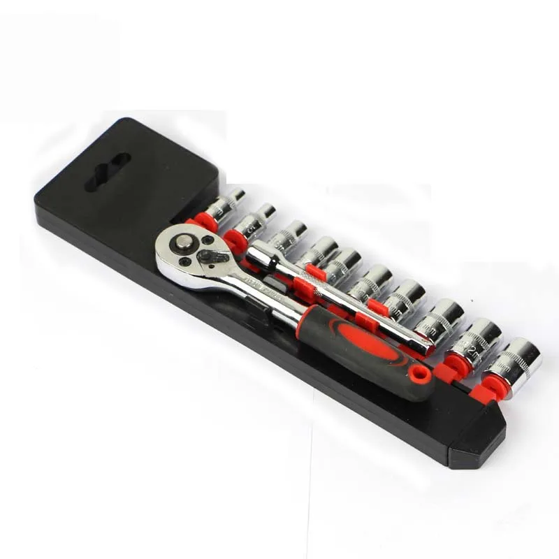 Ratchet Wrench 1/4" sleeve Set Sleeve Bar Tool Combination Ratchet Wrench CR V Spannerratchet