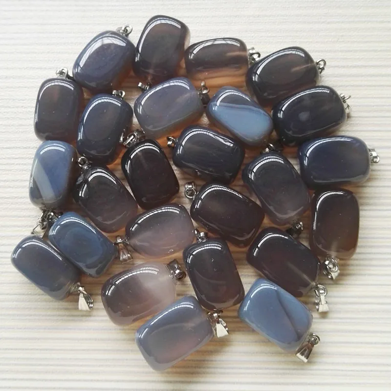 Grey agates 50pc Natural stone pendant for jewelry making High quality