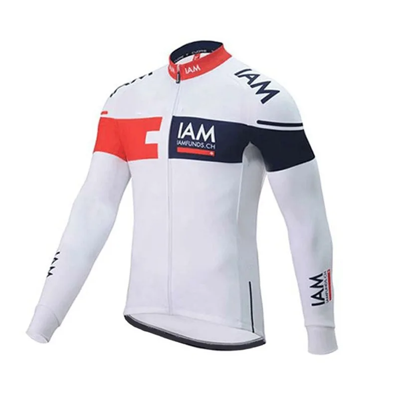 

spring autumn 2016 Pro team IAM cycling jersey long sleeve mens quick dry thin bike cloth MTB Ropa Ciclismo Bicycle maillot only
