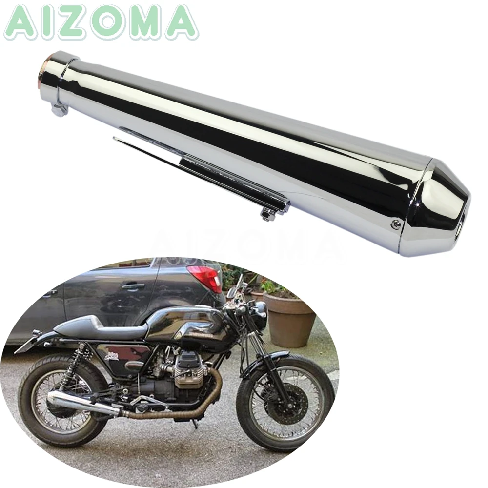 Хром 17,5 \обратный конус глушитель выхлопной трубы Кафе Racer 35 мм-41 мм перегородка для Honda Harley Yamaha V-twin Kawasaki KZ650 KZ900 Хром 17,5 \обратный конус глушитель выхлопной трубы Кафе Racer 35 мм-41 мм перегородка для Honda Harley Yamaha V-twin Kawasaki KZ650 KZ900