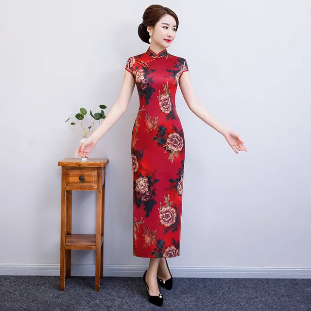 Style 9 Традиционное китайское платье женское длинное платье Чонсам элегантная тонкая одежда Ципао Большие размеры s m L XL XXL XXXL 4XL 5XL - Цвет: Style 9