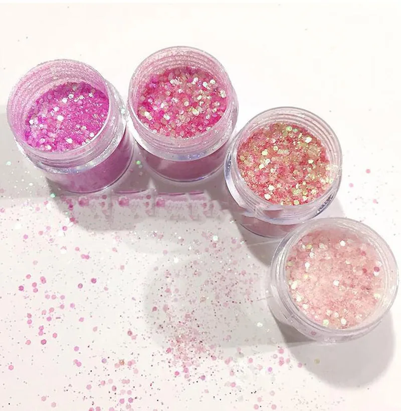 

1Jar (10ml) Holographic Effect Nail Glitter Powder For UV Gel Polish Fine Glitter Sparkles Acrylic Nail Art Glitter For Manicure