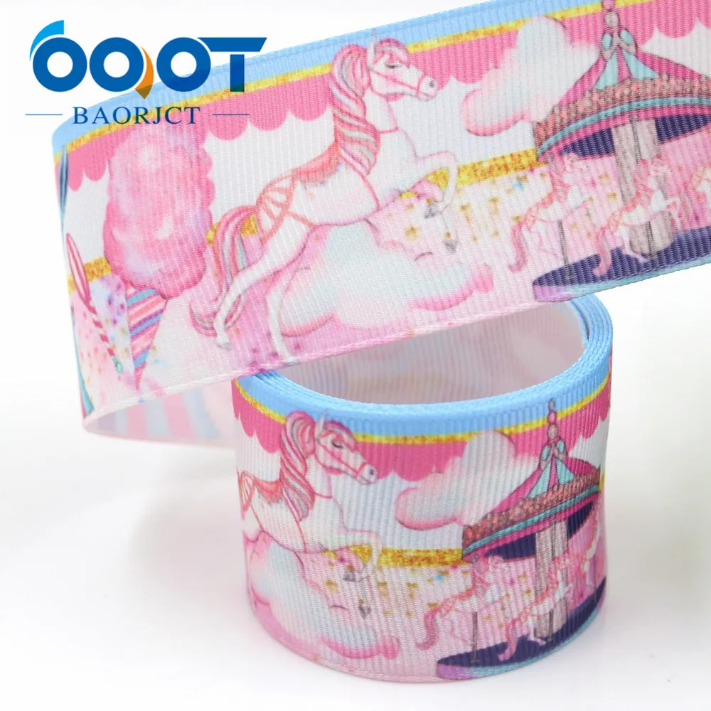 OOOT BAORJCT I-19426-1099, 1-1/", 10 ярдов мультфильм тепловой передачи печатных корсажные ленты, лук крышка DIY аксессуары украшения