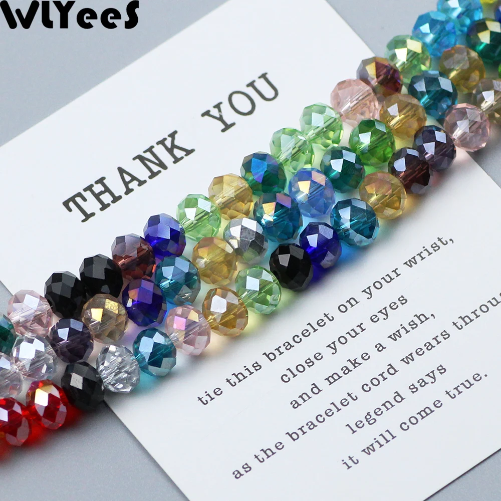 

WLYeeS Upscale Austrian Crystals Faceted Flat Round beads 8mm 50pcs loose beads glass Ball women jewelry Accessories making DIY