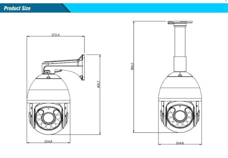 Onvif панорамирования/наклона и 36x зум Скорость купол Камера H.265 1080 P IP Security PTZ Камера Открытый IP p2P Камера с 100% металл