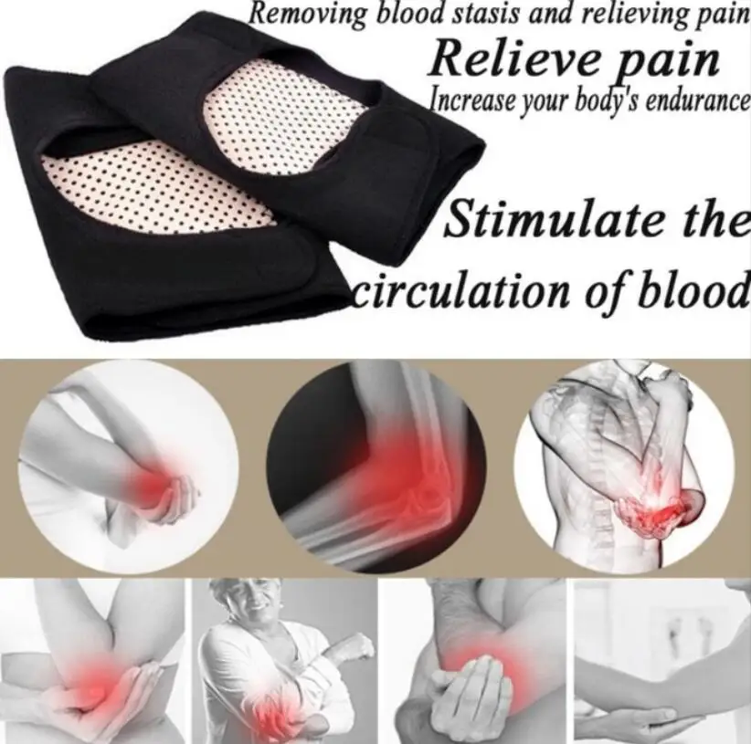 2 шт. турмалиновая САМОНАГРЕВАЮЩАЯСЯ наколенник Магнитная терапия наколенник для поддержки, турмалиновая нагревательная лента коленный массажер наколенник уход за костями