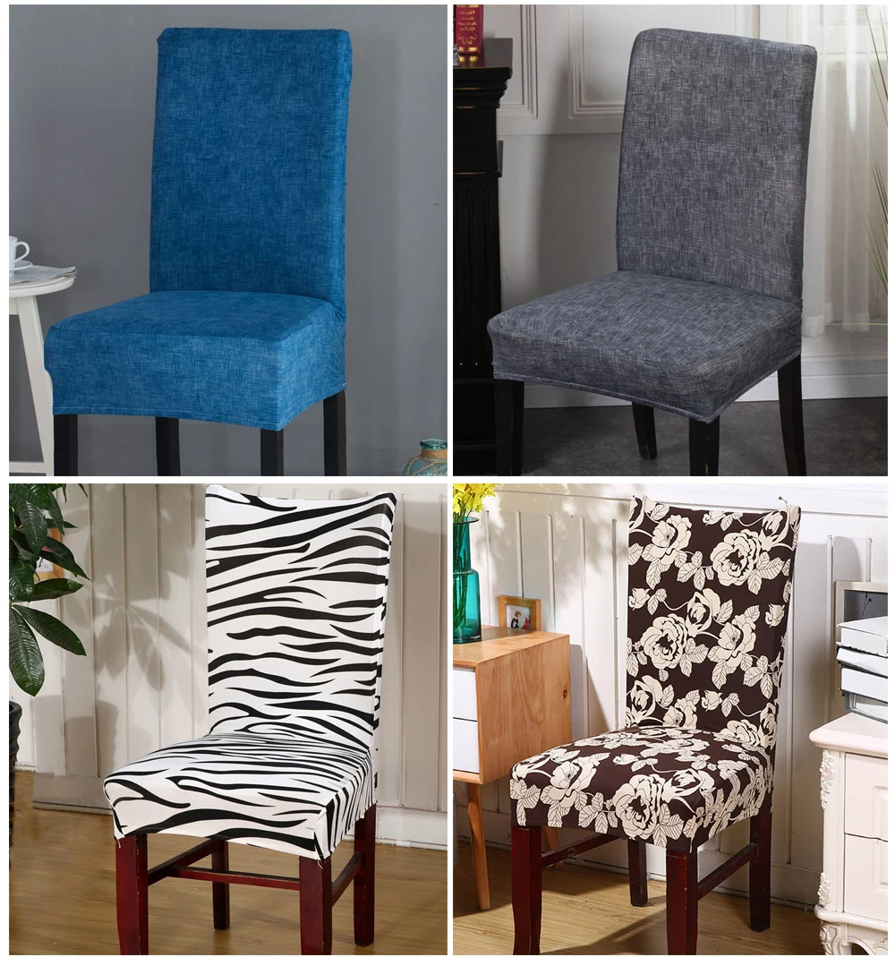 Geometry Kitchen Chair Covers Stretch Seat Cover Slipcovers Chair Stretch Furniture Covers Stool Spandex Towel Chair Cover 1PC (7)