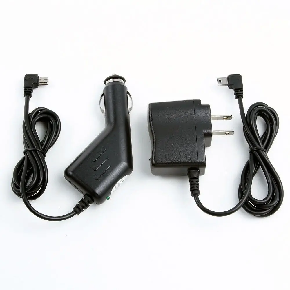 Car Charger + AC Wall Power Adapter Cord for Garmin GPS nuvi 1490/LM/T