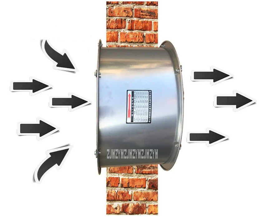 3B-4 12 дюймов цилиндр вытяжной вентилятор сильный немой настенный вентилятор кухонный вытяжной вентилятор для ванной комнаты вытяжной вентилятор промышленность маленький вентилятор