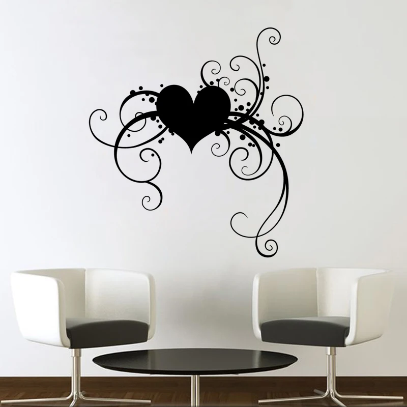 Creative Floral love DIY Vinyl Wall Stickers Home Decoration Living ...