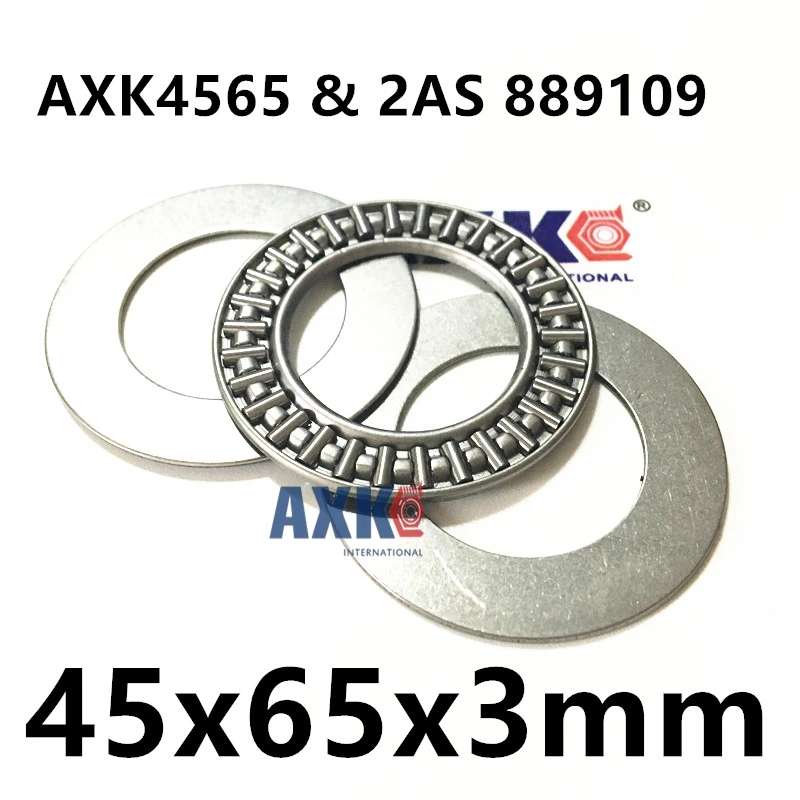 

1Pc AXK4565 & 2AS 889109 Thrust Needle Roller Bearing & Washers 45x65x3mm