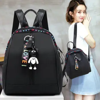 

2018 Unif Fashion Women Backpack Carry-on Girls' Cute Mini Backpack Travel Shoulder Bag Nylon Zipper Rucksack Canvas Backpack