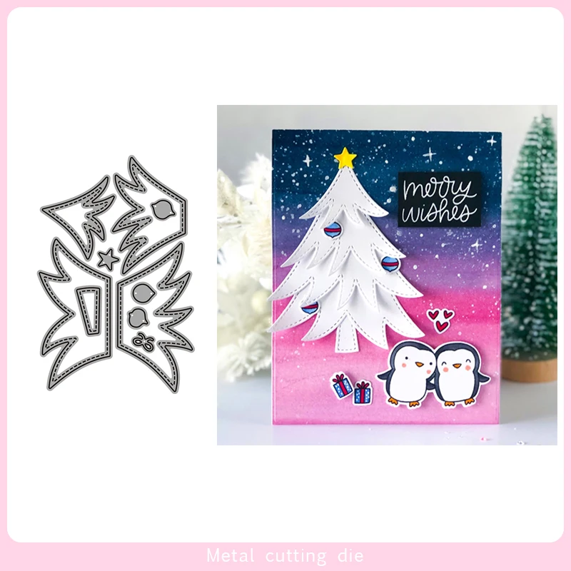 

Metal Cutting Dies Assemble Christmas tree Die Scrapbooking Embossing Paper Craft Album Cards Punch Art cutter die 2019