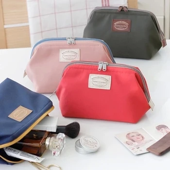 

New Arrival Women Cosmetic Bag In Bag Fashion Metal Frame Professinal Waterproof Make Up Bags Female Nylon Sorting Storage Bags