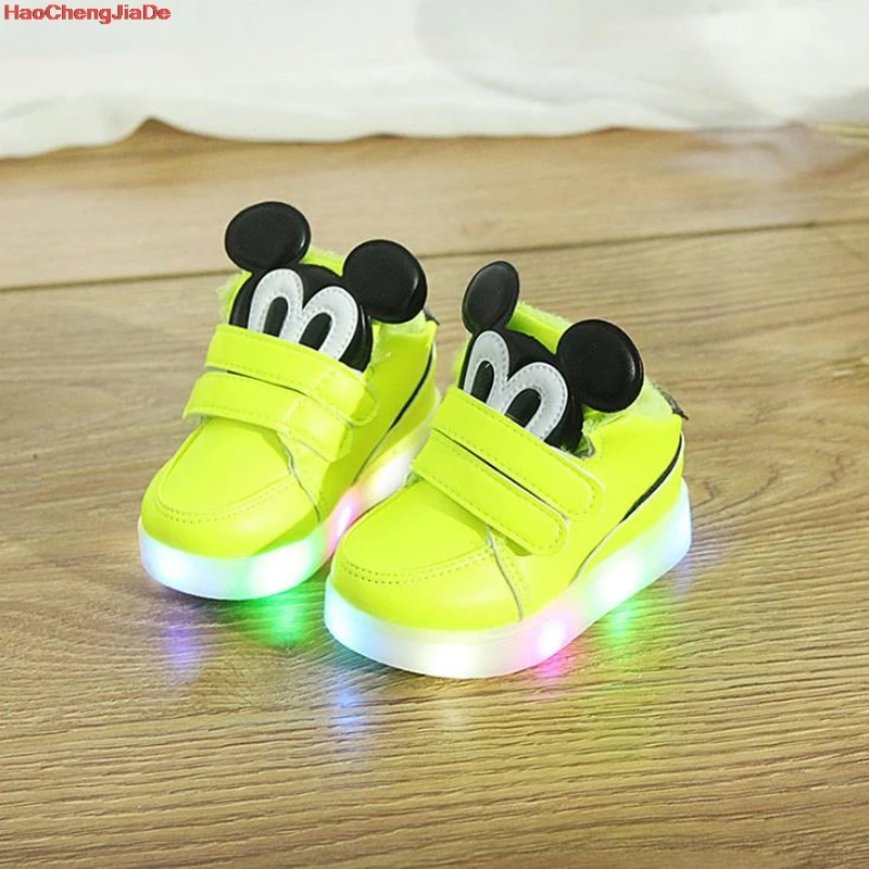 

Hot Sale Children Glowing Shoes Kids Princess Girls Led Shoes Spring Autumn Cute Baby Sneakers Shoes EU Size 21-30
