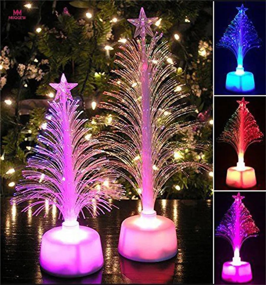 

ISHOWTIEND 1PC 12cm *7cm Merry LED Color Changing Mini Christmas Xmas Tree Home Table Party Decor Charm LED Christmas Tree Light