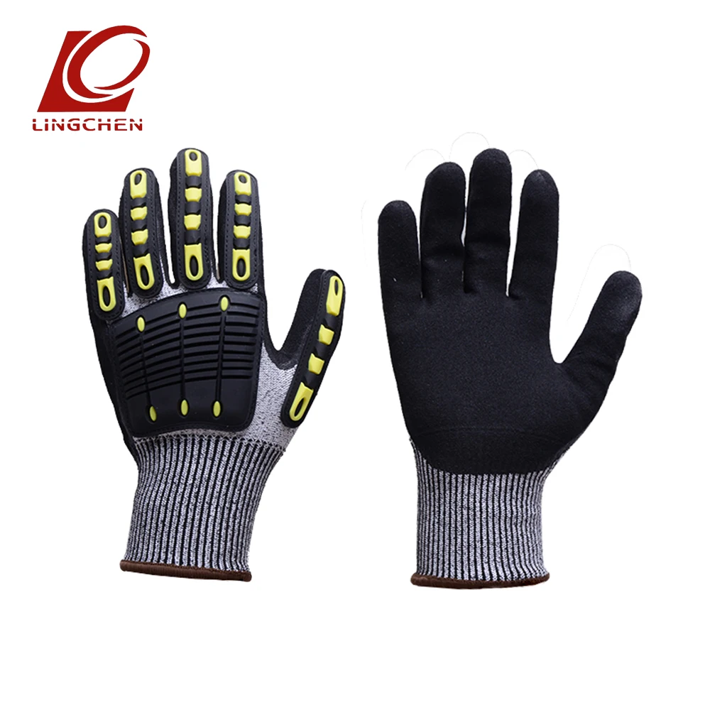 TPR Full Finger Cut Resistant Safety Gloves Riding Cycling Gloves