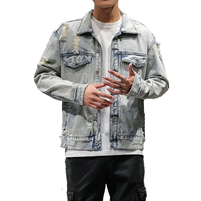 

Denim Jacket men Autumn Spring fashion Jeans Jacket Coat Male Slim Fit Casual Coats outwear jacket and coats Plus Size 6XL JJ16