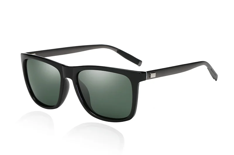 Винтажные брендовые Дизайнерские мужские квадратные поляризованные солнцезащитные очки для мужчин и женщин, для вождения, алюминиевые магниевые очки, мужские солнцезащитные очки для женщин - Цвет линз: C02 Dark Green