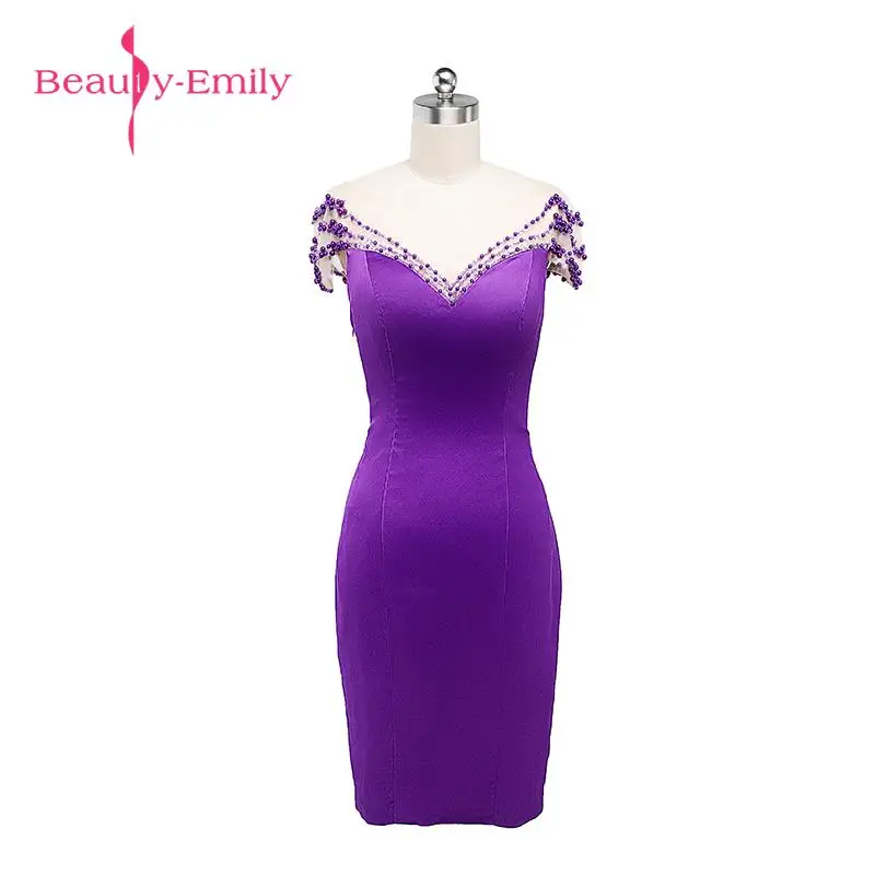 Beauty-Emily жемчуг сексуальные фиолетовые мать новобрачных платья Свадебные