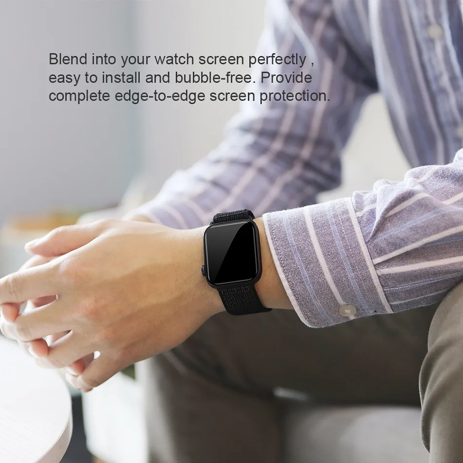 NILLKIN для наручных часов Apple Watch 4 серии 4 полное покрытие 3D Защитная пленка для экрана из закаленного стекла Защитная пленка для 0,33 мм для Apple Watch, версии 3, 2, 1(44/40/42/38 мм