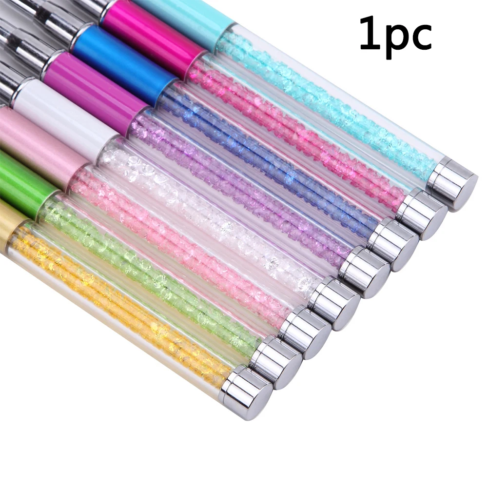 

Eyelash Brush Rhinestone Handle Multicolor Eyebrow Mascara Applicator Pen Extension Makeup Tool With Lid Portable Cosmetic