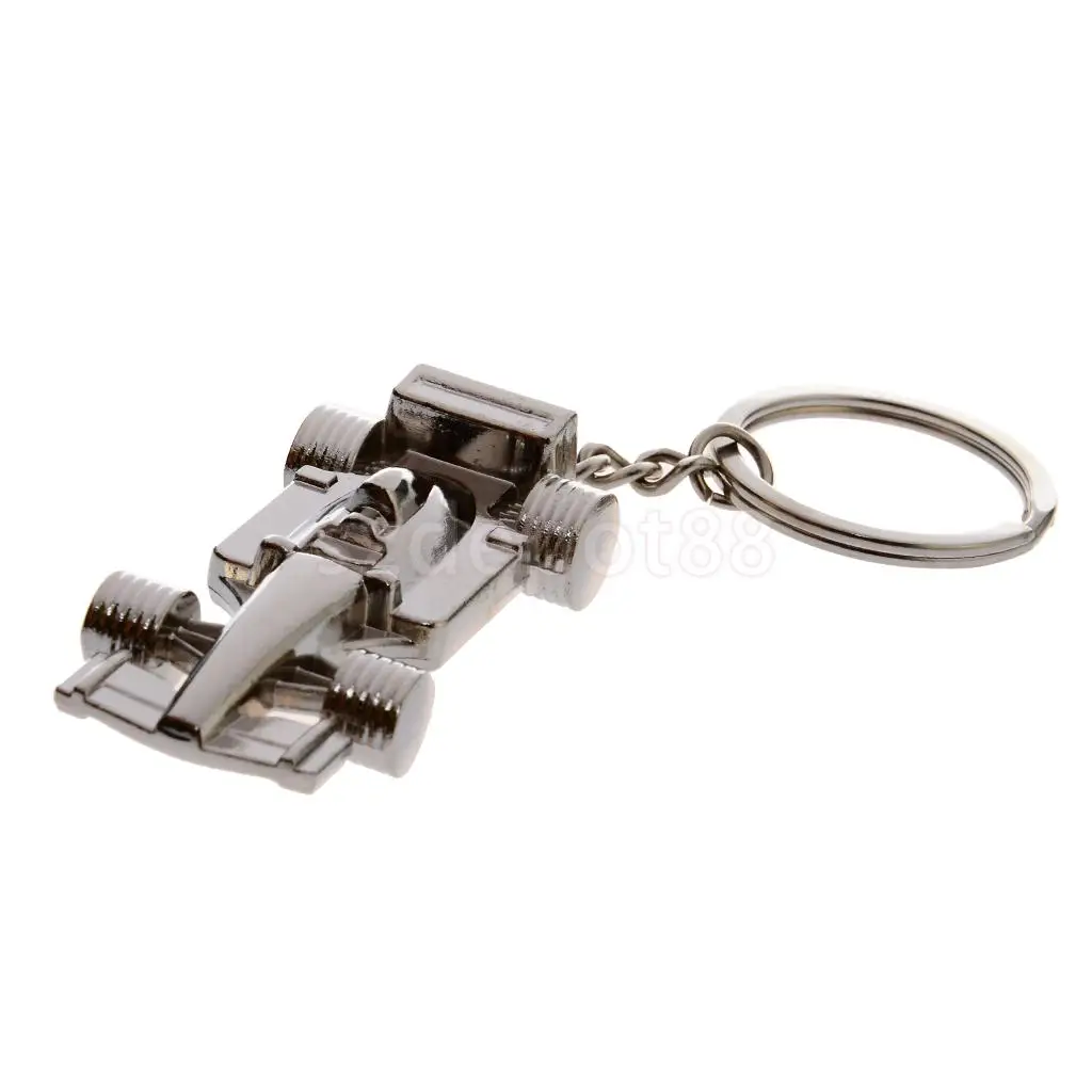 

Chrome F1 Formula One Race Racing Car Model Charm Keyring Key Chain Fob Ring Holder