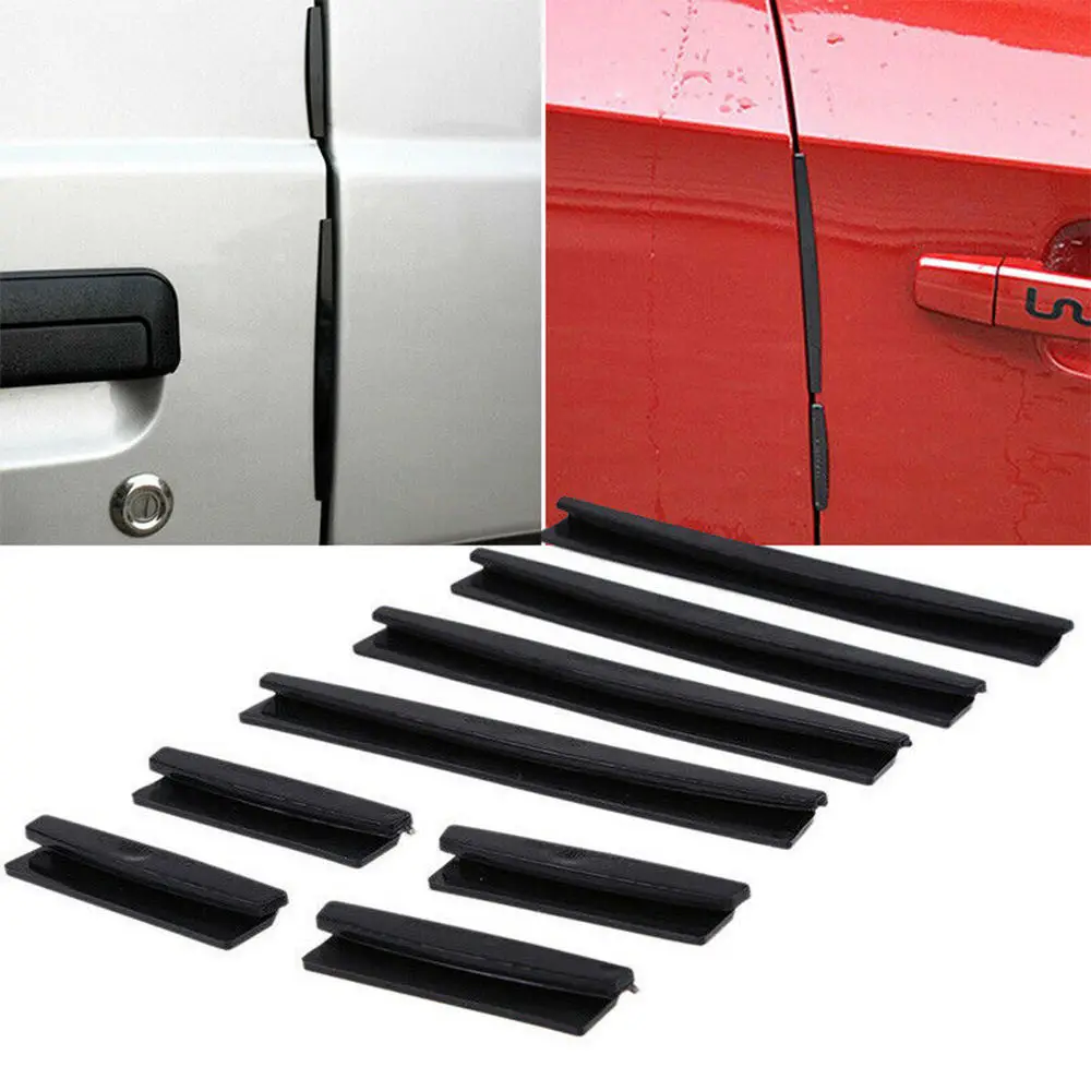 8pcs Car Door Edge Guards Trim Moldings Protection Strip Scratch