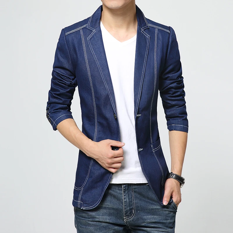 Popular Mens Denim BlazerBuy Cheap Mens Denim Blazer lots from China Mens Denim Blazer