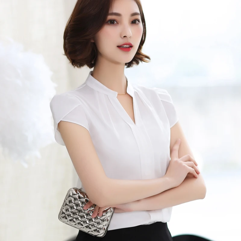 short sleeve formal shirts ladies