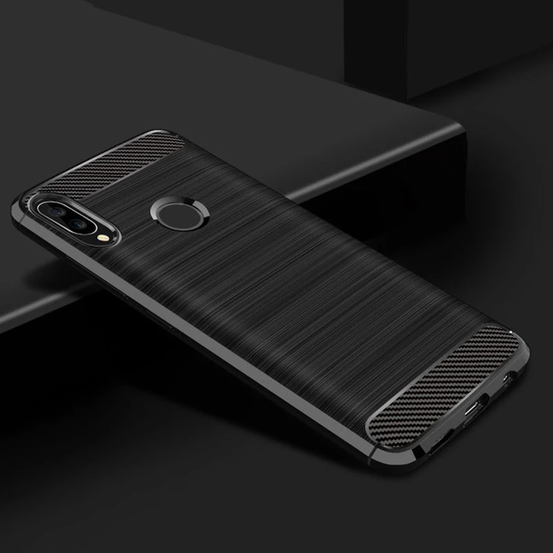 

For Huawei P Smart Plus Case Silicone 6.3" Rugged Armor Soft Back Cover Case Huawei P Smart 2019 Phone Fundas Coque
