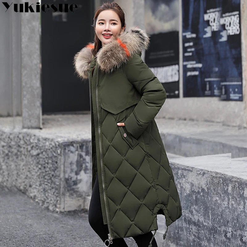 2018 New Winter Jacket Women Faux Fur Hooded Parka Coats Female Long Sleeve Thick Warm Snow Wear Jacket Coat Mujer Quilted Tops